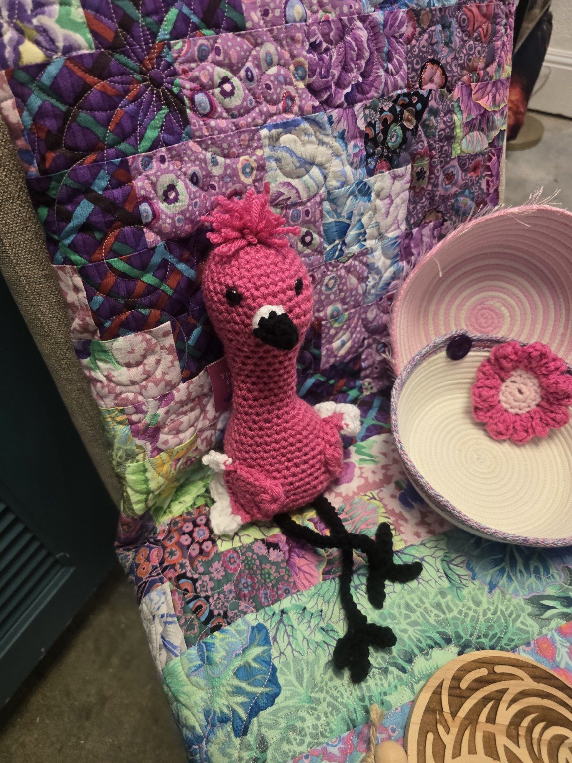 Crochet & quilted coastal work
