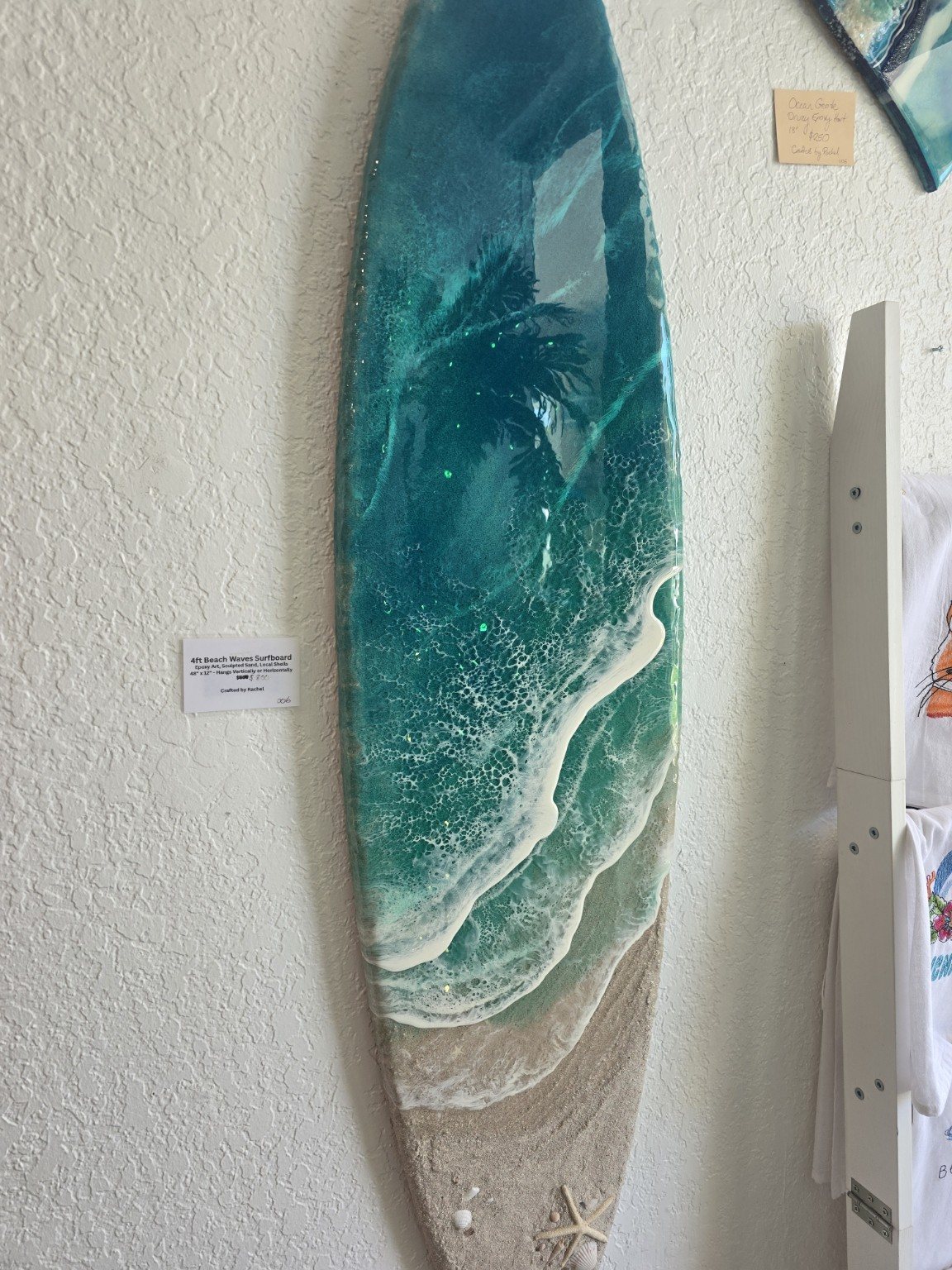 Coastal surfboard art