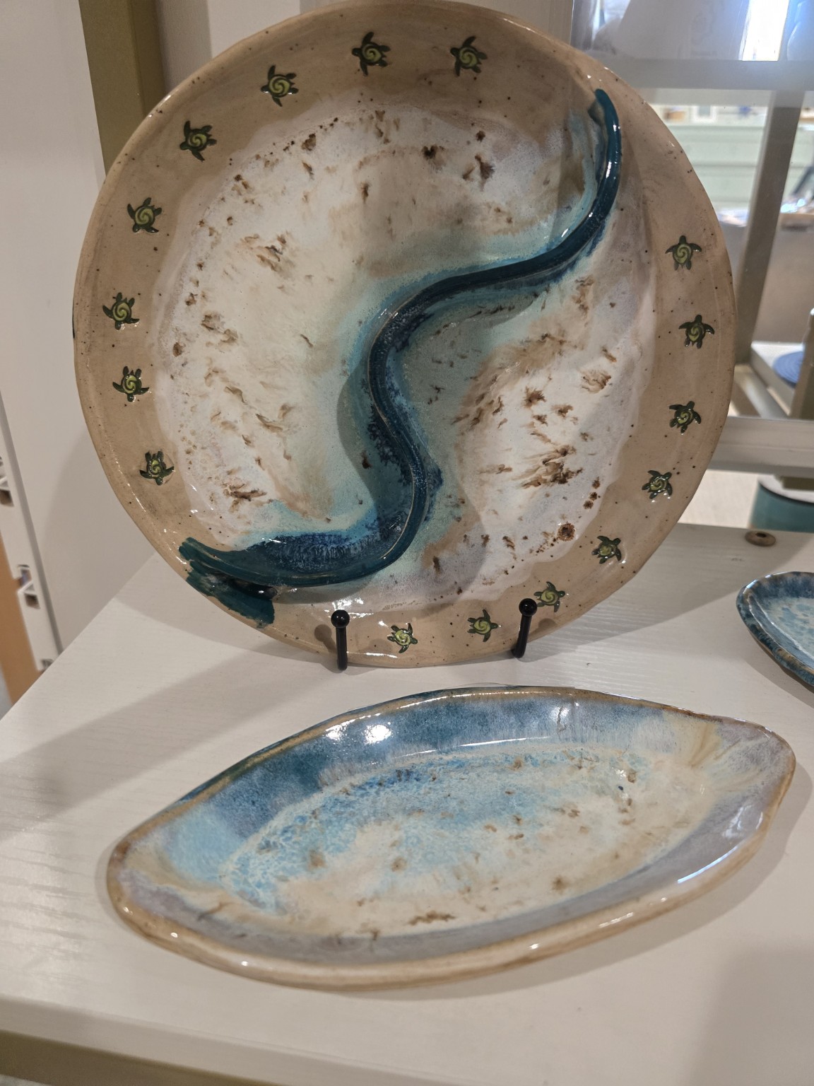 Handmade sea turtle pottery