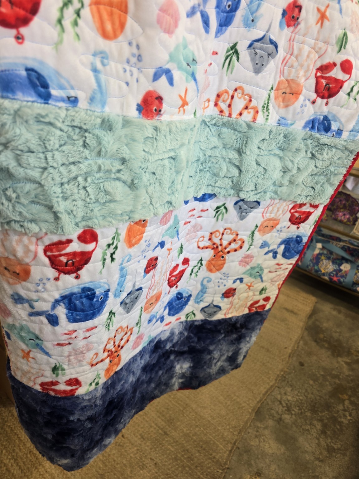 Ocean-themed quilt