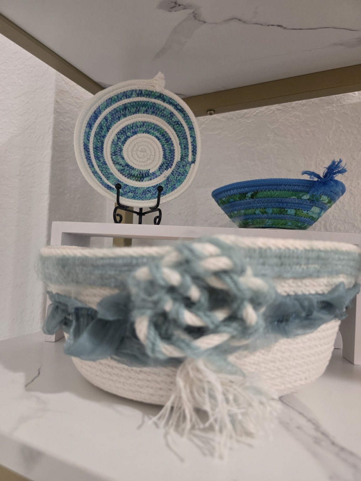 Handmade rope baskets