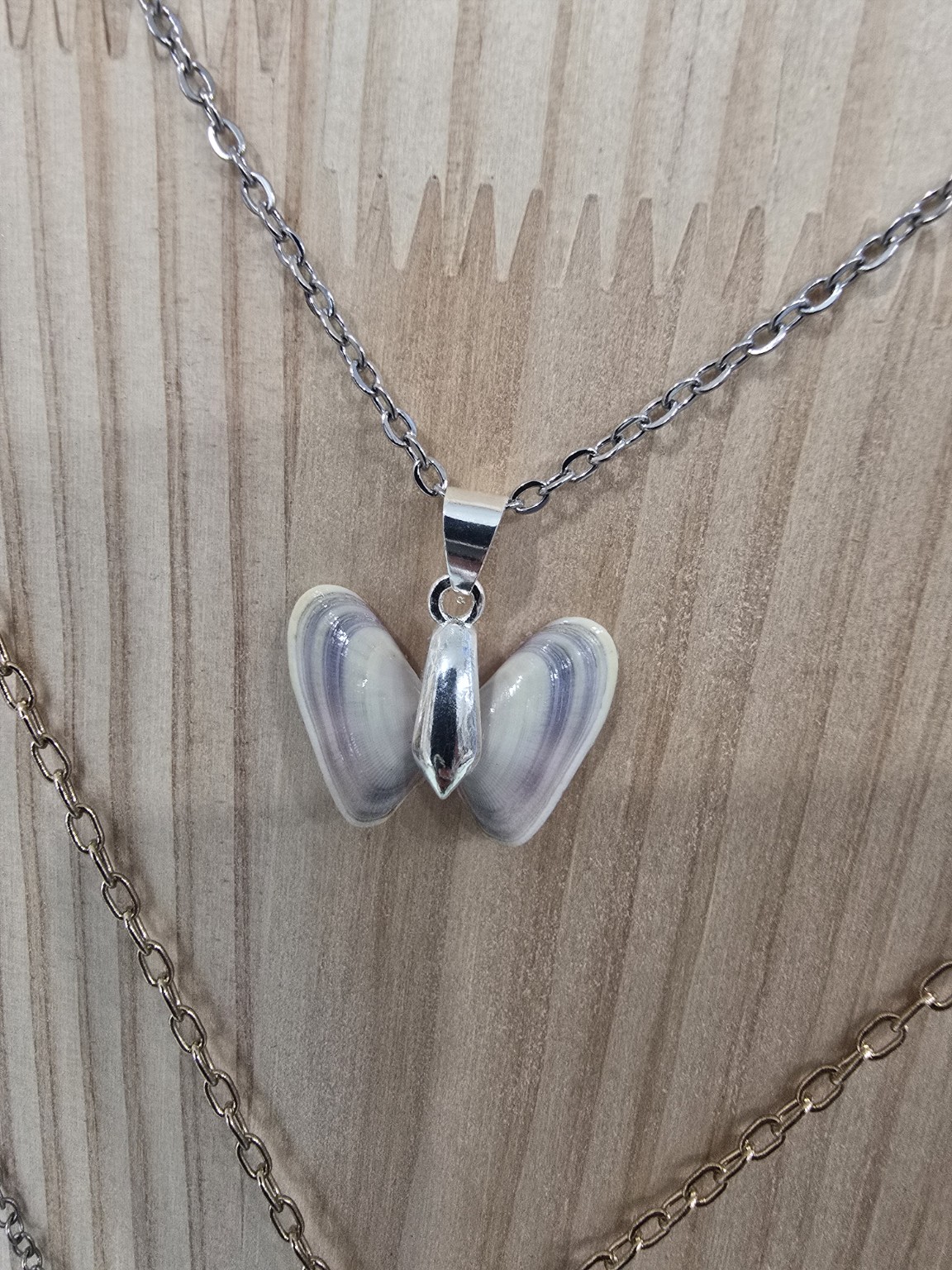 Seashell butterfly necklace