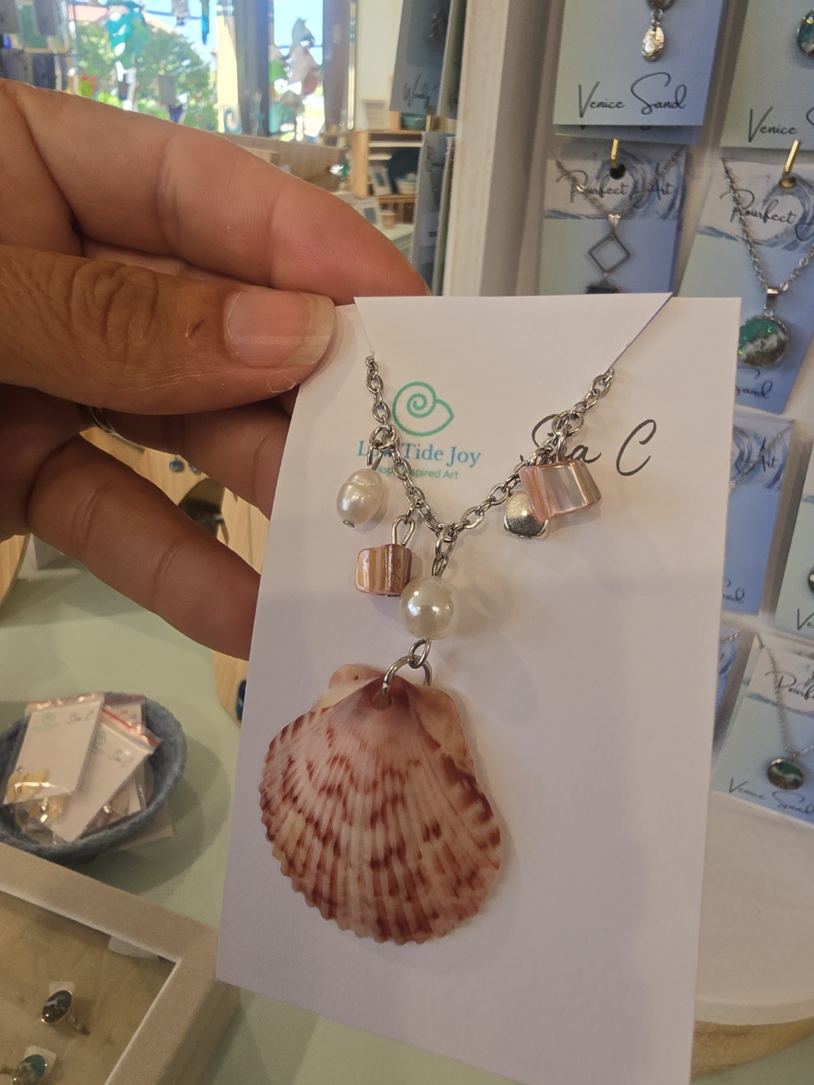 Handmade seashell necklace