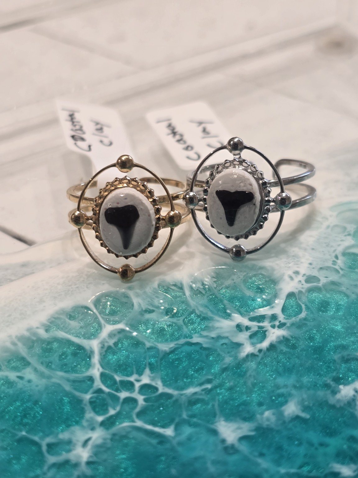 Shark tooth rings