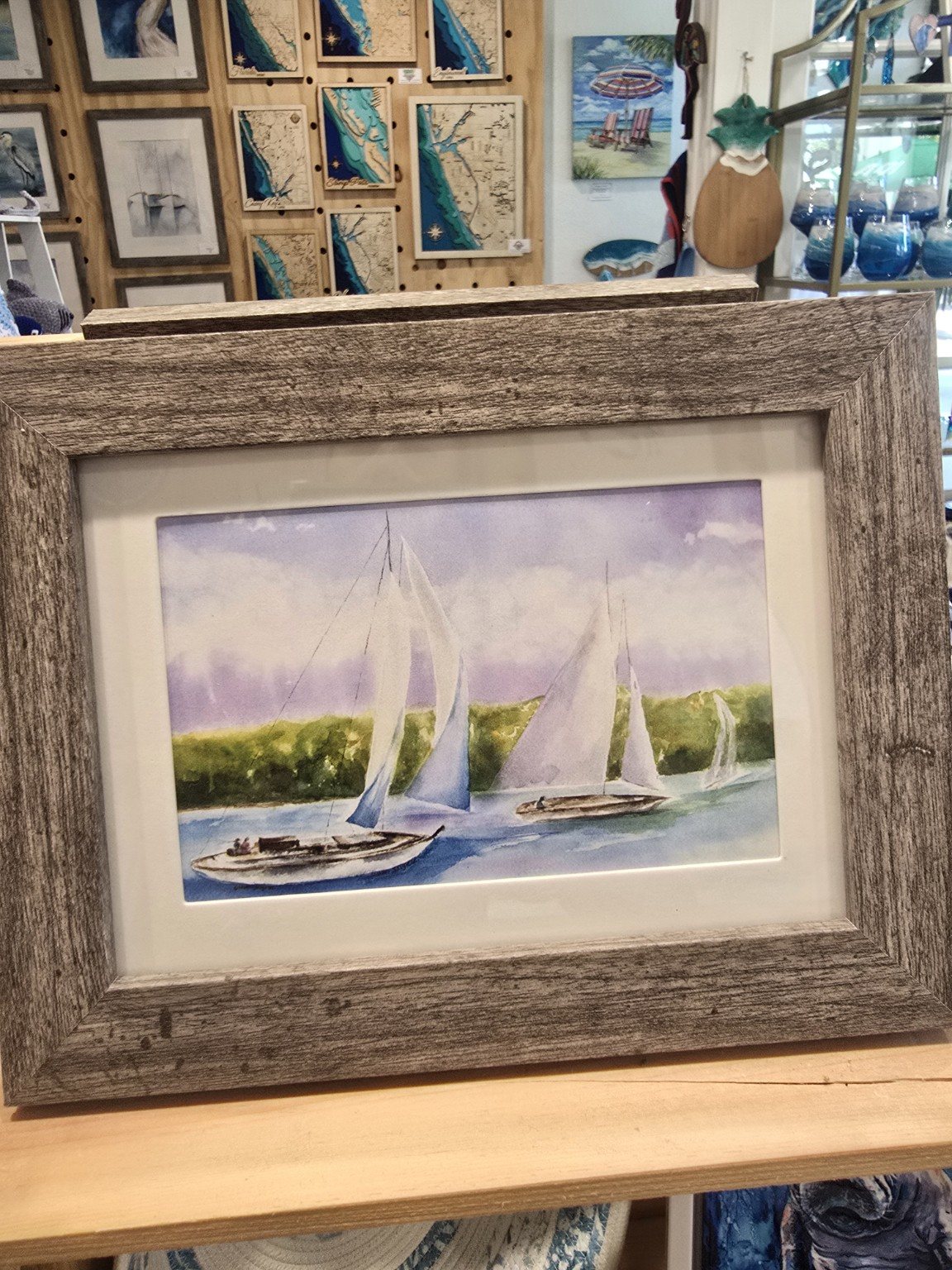 Coastal sailboats